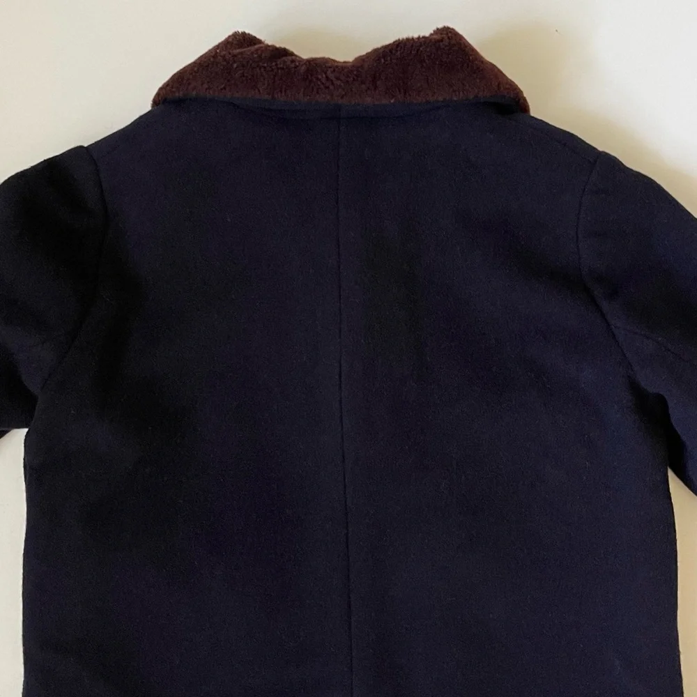 Caramel Baby & Child Boys’ Codnor Coat, Navy Melton - Size 3